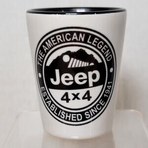 Jeep 4X4 B&W Ceramic Shot Glass